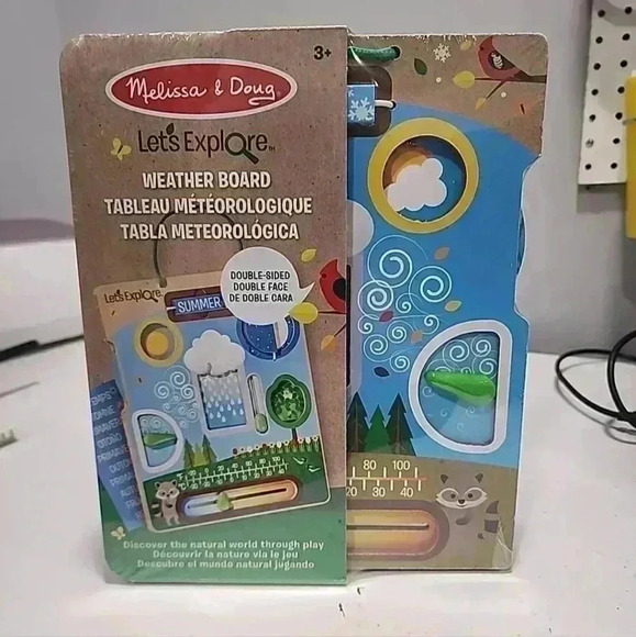 Melissa & Doug Let’s Explore WEATHER BOARD Double-Sided New and Sealed - Picture 1 of 3